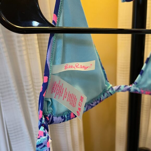 Lilly Pulitzer triangle bathing suit top size 2 - Picture 3 of 4